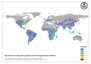 Global gap richness of high priority species for all crop gene pools combined (Photo: CIAT).